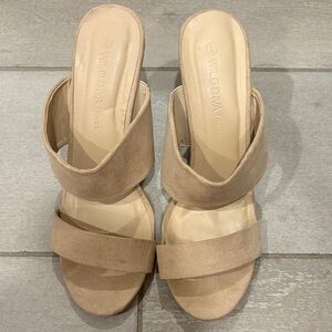 Wild Diva Tan Crossband Mules
